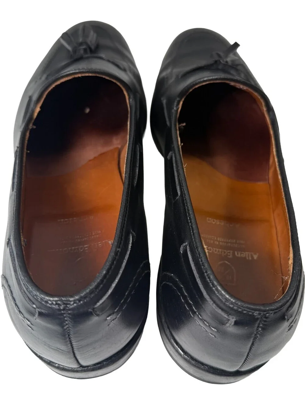 Allen Edmonds Acheson Black Leather Tassel Loafers Slip-On Dress Shoes Mens 10D